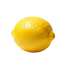 一颗新鲜的黄色柠檬图片