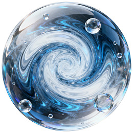 蓝色漩涡玻璃球体图片