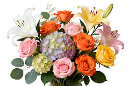 色彩缤纷的鲜花花束图片