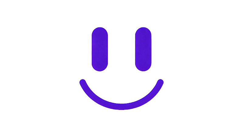 紫色简约笑脸图标图片