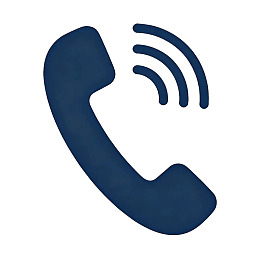 蓝色电话听筒图标图片