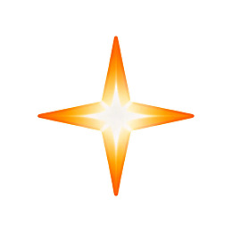 光芒四射的橙色星形图案