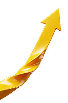 金色螺旋箭头向上指图片