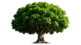 一棵枝繁叶茂的绿色大树