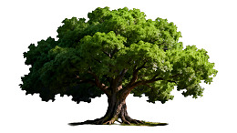 一棵枝繁叶茂的绿色大树