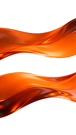 橙色液体波浪流动抽象画面
