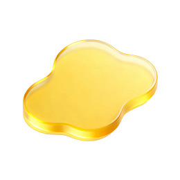 黄色云朵形透明装饰品