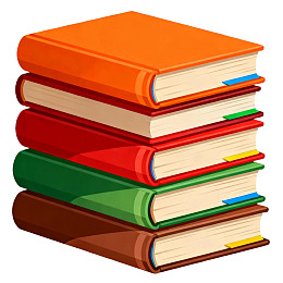 彩色书本堆叠插画图片