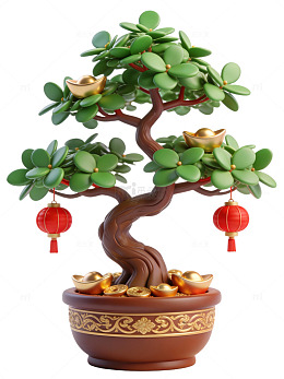 招财金元宝盆景52