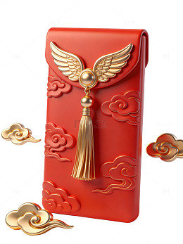 红金祥云红包设计66