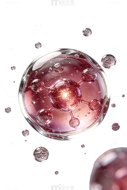 粉色分子结构气泡43