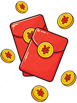 卡通红包金币91