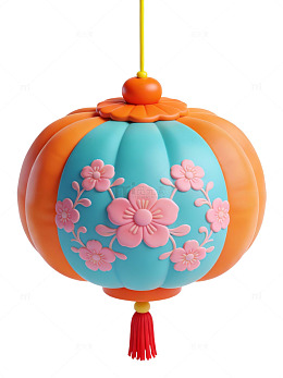 中式灯笼樱花图案98