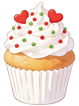 爱心纸杯蛋糕插画87
