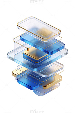 蓝金渐变光效堆叠44