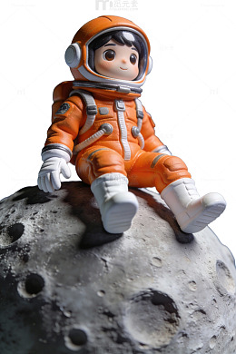 卡通宇航员月球场景79