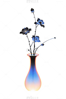 蓝莲花插花艺术92