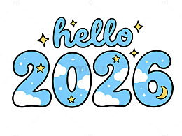 卡通风新年祝福图案