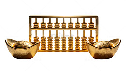 金色算盘元宝摆件55