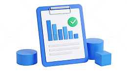 蓝色数据图表图标05