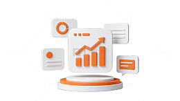 橙色增长图表图标02