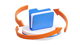 蓝色文件夹循环箭头14