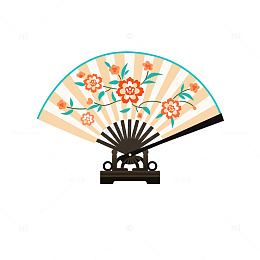 国风国潮折扇图样