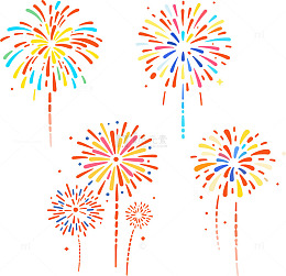 春节矢量烟花素材2