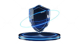 蓝色光效盾牌图标52