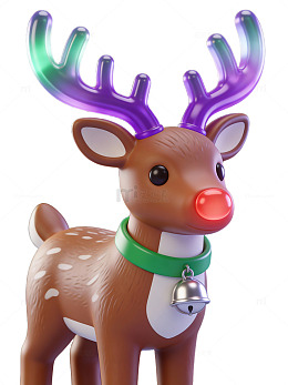圣诞驯鹿发光素材17