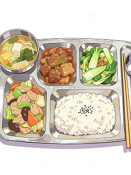 卡通中式餐盘插画32