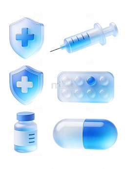 蓝色医疗图标合集63