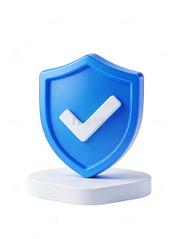 蓝色盾牌勾选图标86