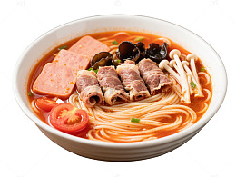 美味肥牛汤面美食摄影