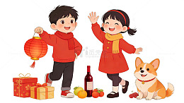 新春卡通儿童贺岁图44