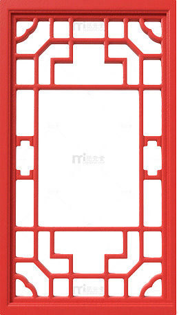 雕花红窗传统中式装饰边框