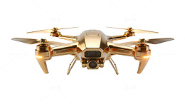 金色无人机特写25