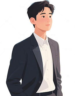 AICG商务扁平风格职场男性人物素材