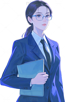 AICG二次元风格女青年商务职场女性