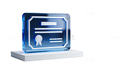 蓝色水晶奖状图标11