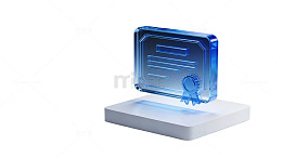 蓝色玻璃质感奖牌15