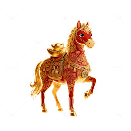 吉祥马摆件装饰画