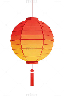 红黄渐变灯笼图案49