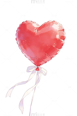 浪漫心形气球插画79