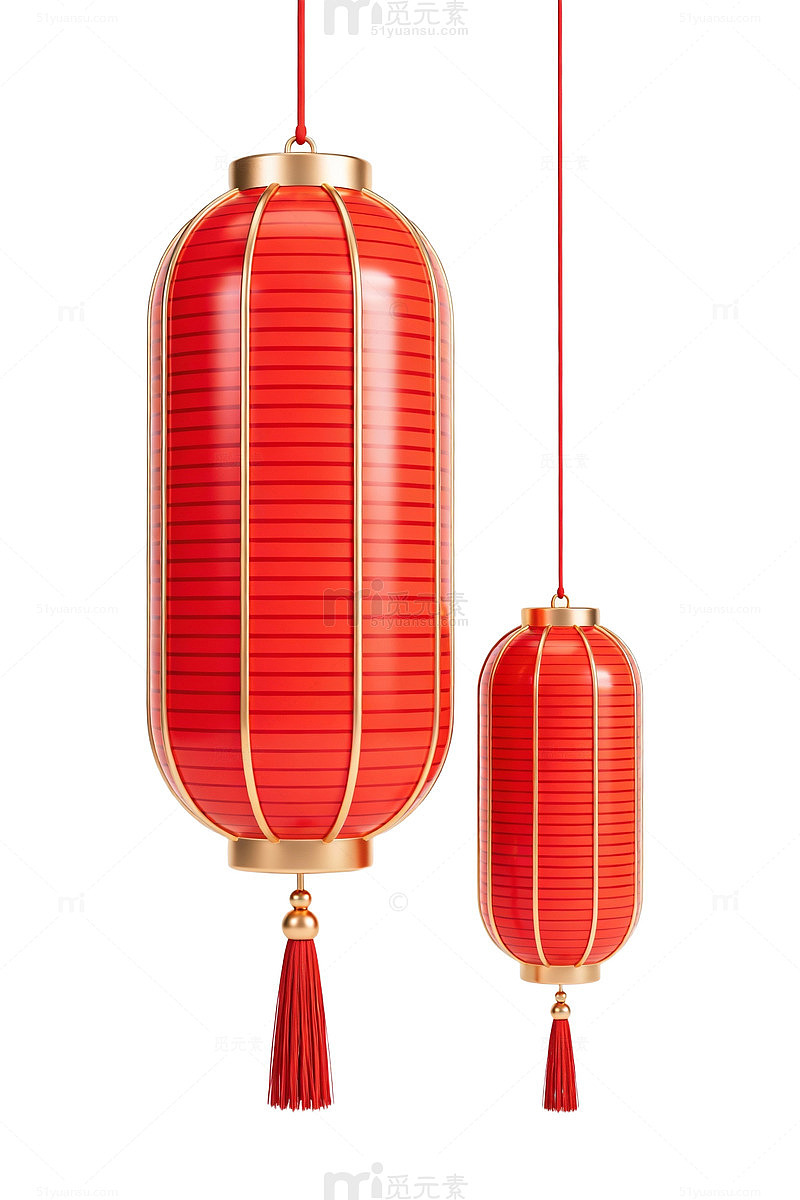 红金灯笼挂饰87