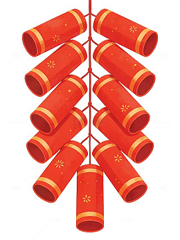 红色鞭炮新年素材43