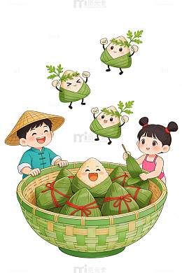端午节粽子卡通插画27