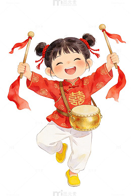 喜庆童子打鼓图25