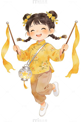 卡通女孩提灯笼79