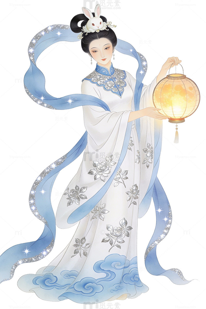 古风仕女提灯图35